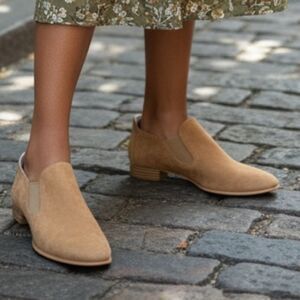Bellini Brynn Slip on Faux Suede Taupe Shoes
